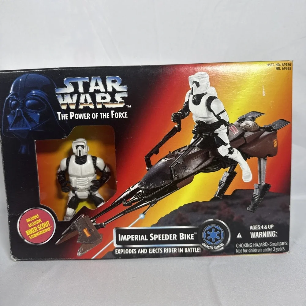 Star Wars The Power of the Force Imperial Speeder Bike w/Biker Scout 1995